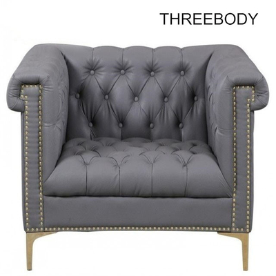 Custom Office Lobby Modern Hotel Furniture Leather Cover Sofa Leisure Chair