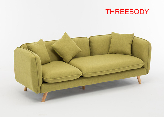Leisure Modern Bedroom Furniture Fruit Green 3 Seater Fabric Sofa Elegant