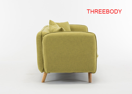 Leisure Modern Bedroom Furniture Fruit Green 3 Seater Fabric Sofa Elegant