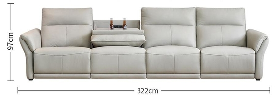Qiantong Italian Minimalist Smart Light Luxury First-Layer Cowhide Electric Adjustable Living Room Leather Sofa