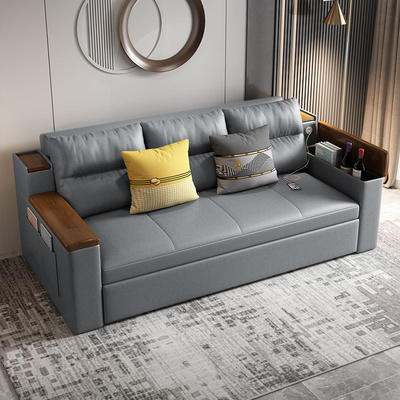 Jieshun Furniture Dual-Purpose Foldable Multi-Functional Double Fabric Living Room Sofa Bed