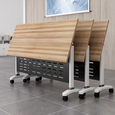 Multifunctional Folding Long Conference Table With Wheels For Conference Room Office Desks & Chairs