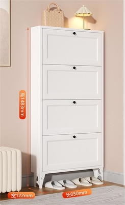 Modern Simple Ultra-Thin, Large-Capacity Steel Tipping Shoe Cabinet For Home Entrance, Exterior Door, Elevator Aisle