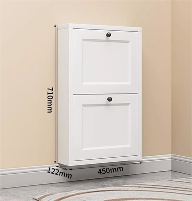 Modern Simple Ultra-Thin, Large-Capacity Steel Tipping Shoe Cabinet For Home Entrance, Exterior Door, Elevator Aisle