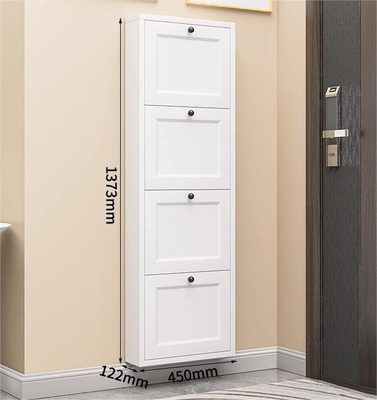 Modern Simple Ultra-Thin, Large-Capacity Steel Tipping Shoe Cabinet For Home Entrance, Exterior Door, Elevator Aisle