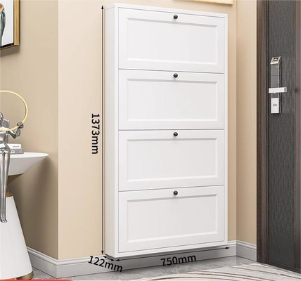 Modern Simple Ultra-Thin, Large-Capacity Steel Tipping Shoe Cabinet For Home Entrance, Exterior Door, Elevator Aisle